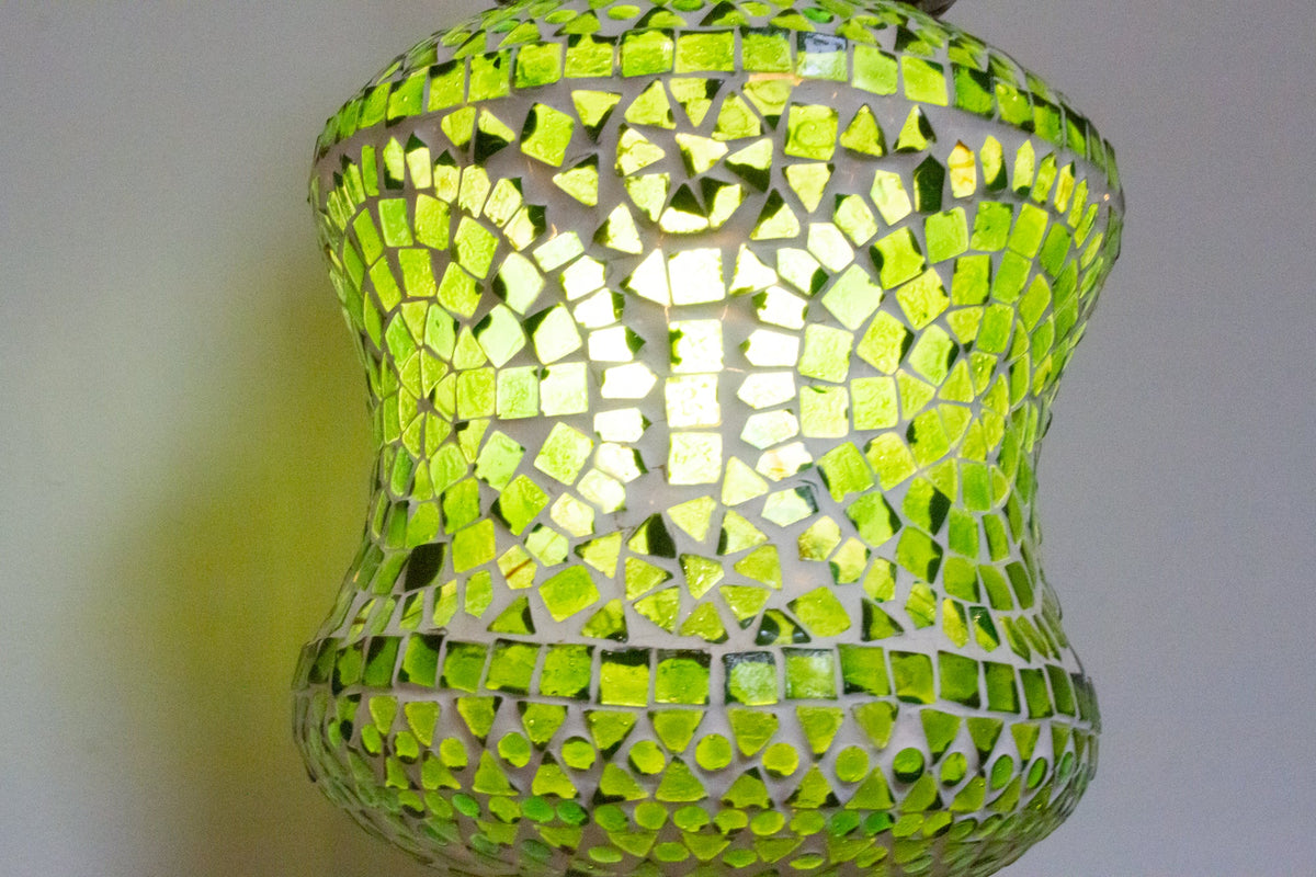 Asparagus Green Mosaic Hanging Lamp