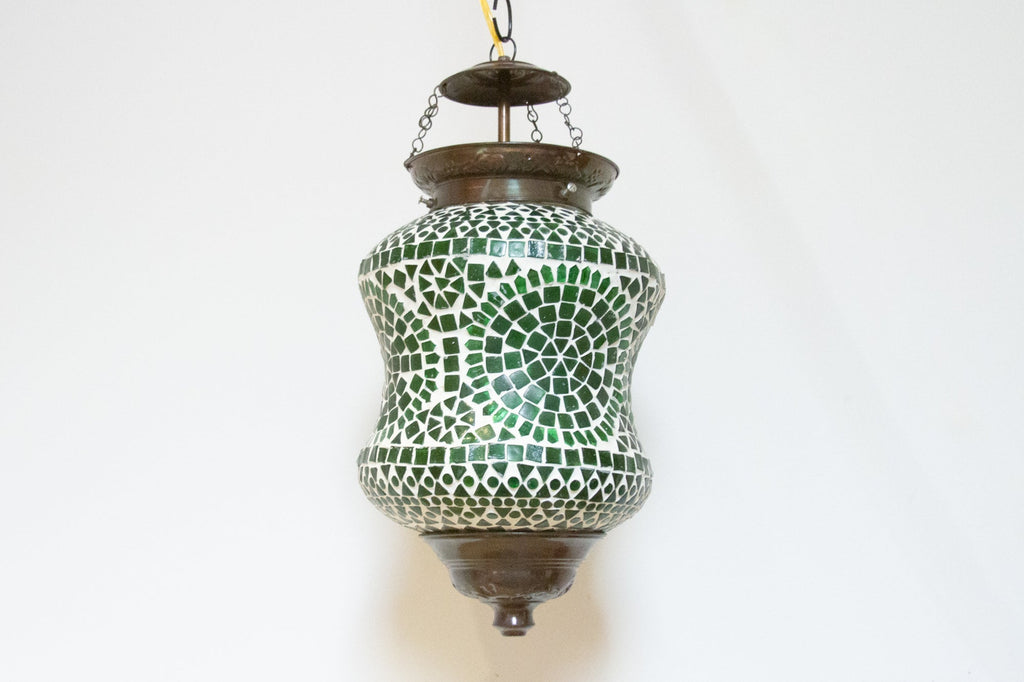 Asparagus Green Mosaic Hanging Lamp