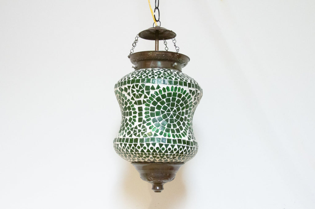 Asparagus Green Mosaic Hanging Lamp