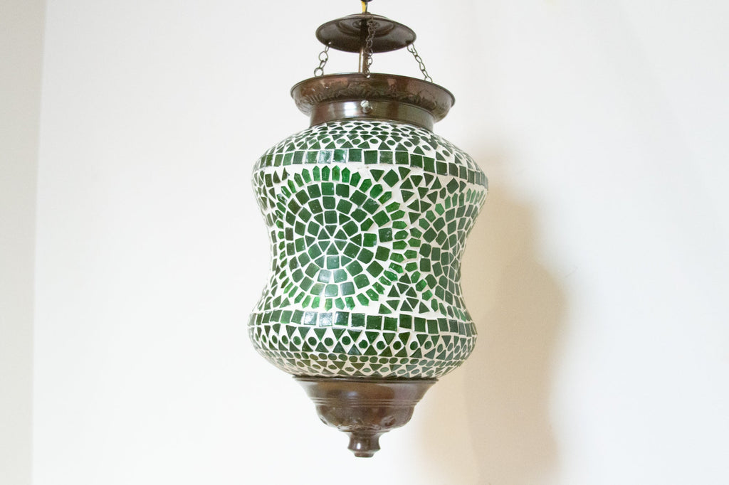 Asparagus Green Mosaic Hanging Lamp