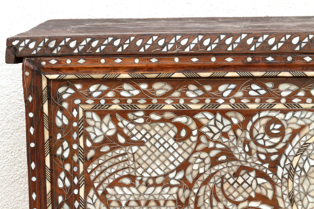 Magnificent Mother of Pearl Inlaid Dowry Chest