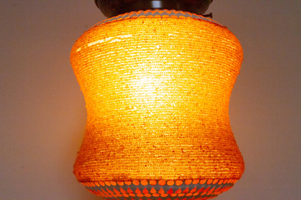Coral Beaded Pendant Lamp