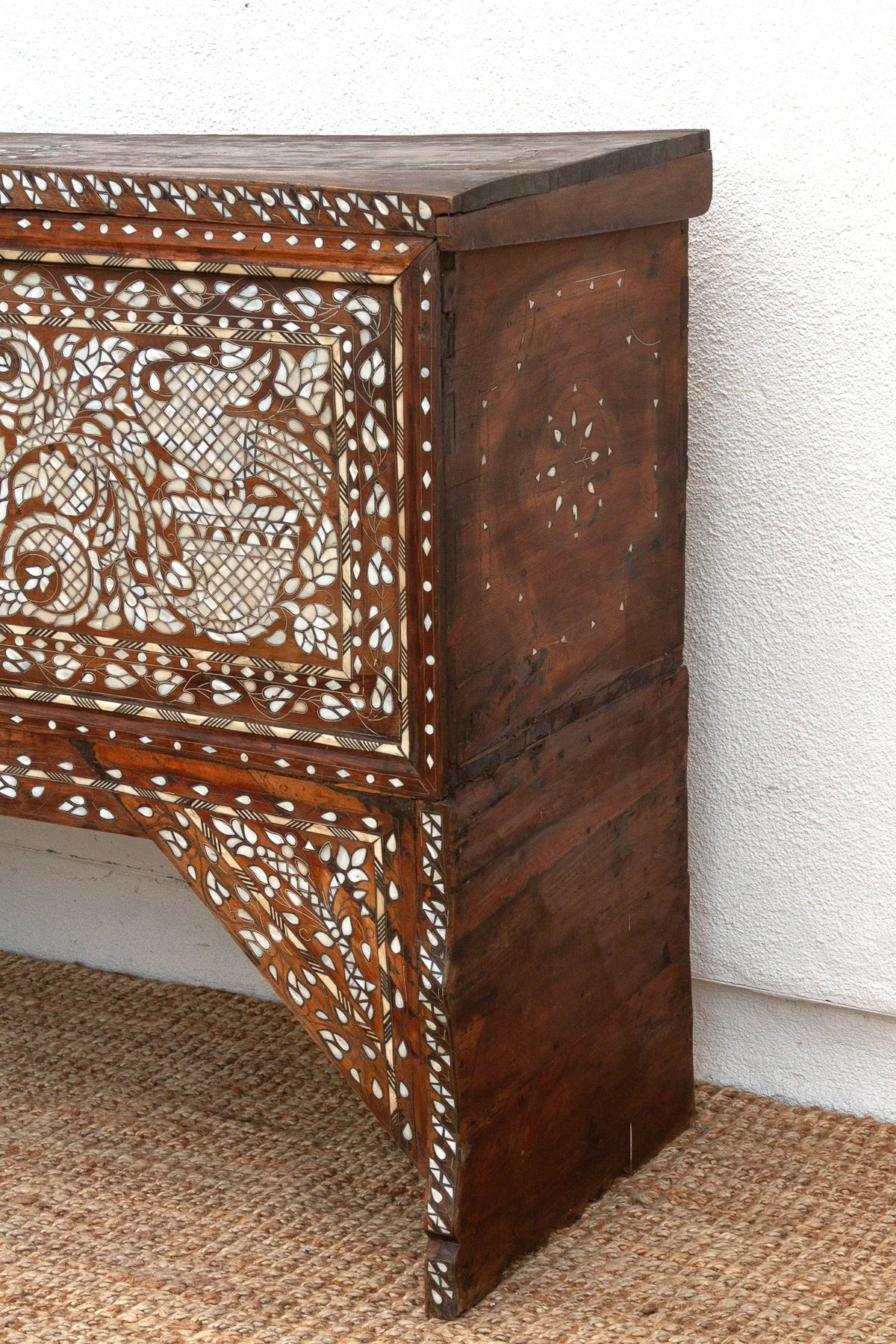 Magnificent Mother of Pearl Inlaid Dowry Chest