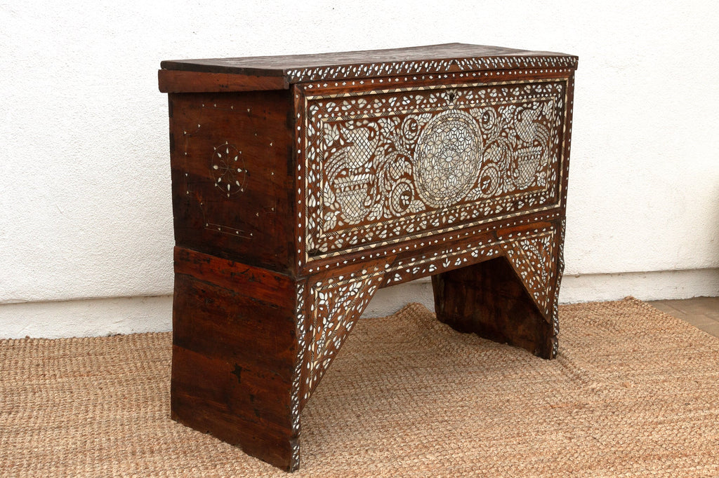 Magnificent Mother of Pearl Inlaid Dowry Chest