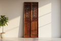 Monumental 103" Tall Chinese Lattice Door Screens, A Pair