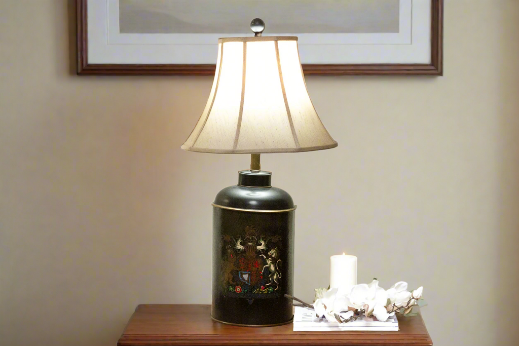 Royal Painted English Tin Lamp