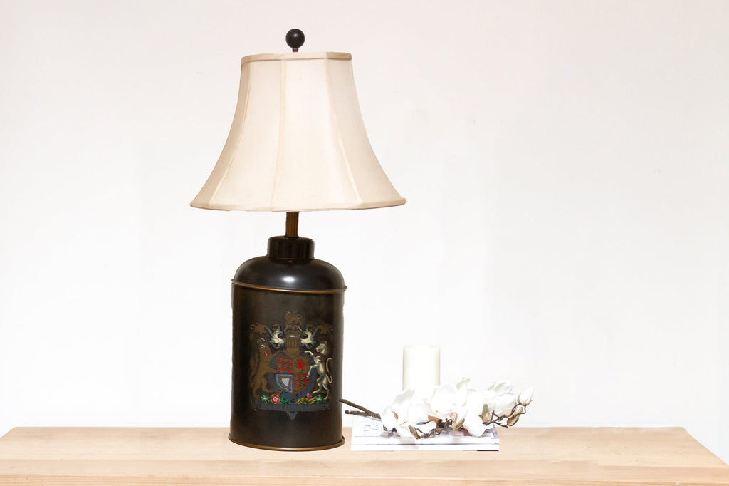 Royal Painted English Tin Lamp