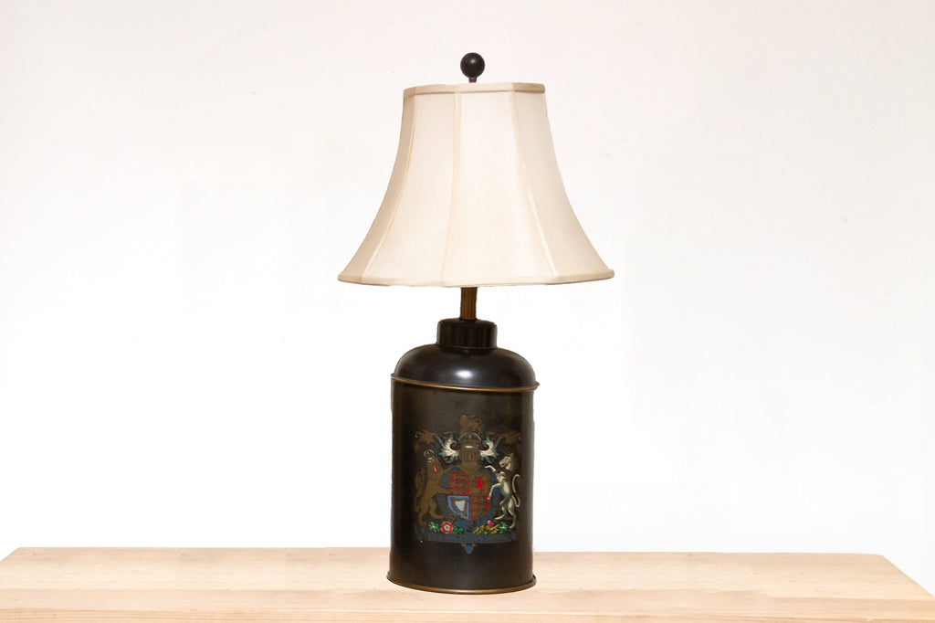 Royal Painted English Tin Lamp