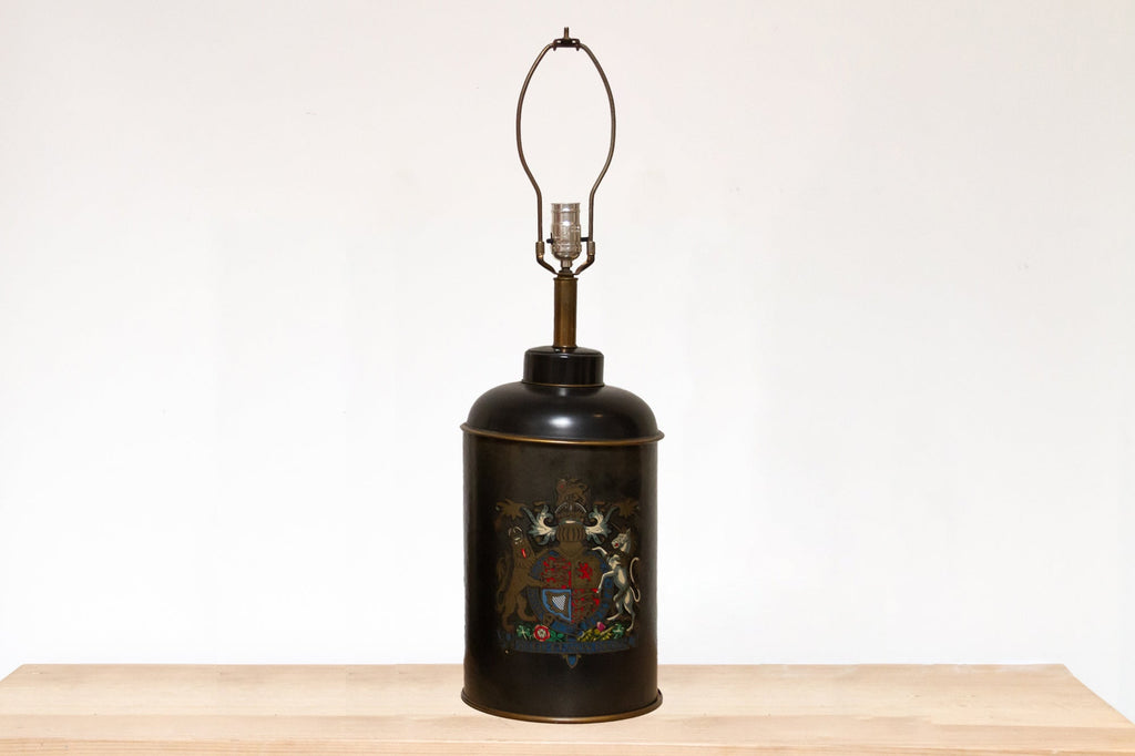 Royal Painted English Tin Lamp