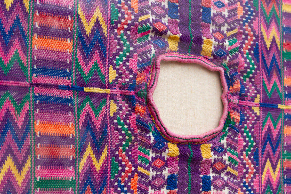 Monumental Framed Antique Hand-woven Huipil Art