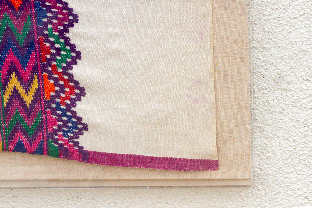 Monumental Framed Antique Hand-woven Huipil Art