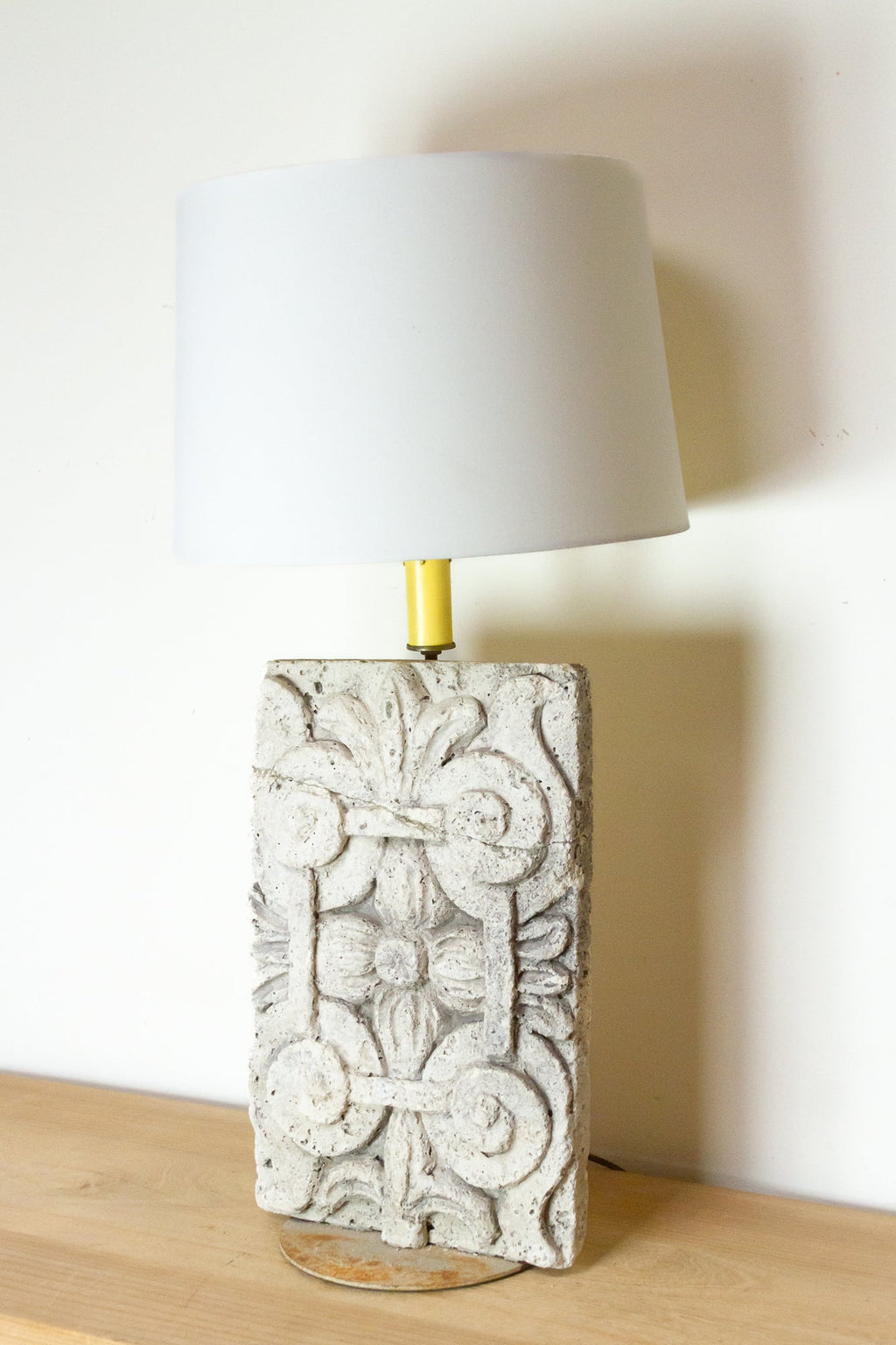 Charming French Cast Stone Architectural Lamp