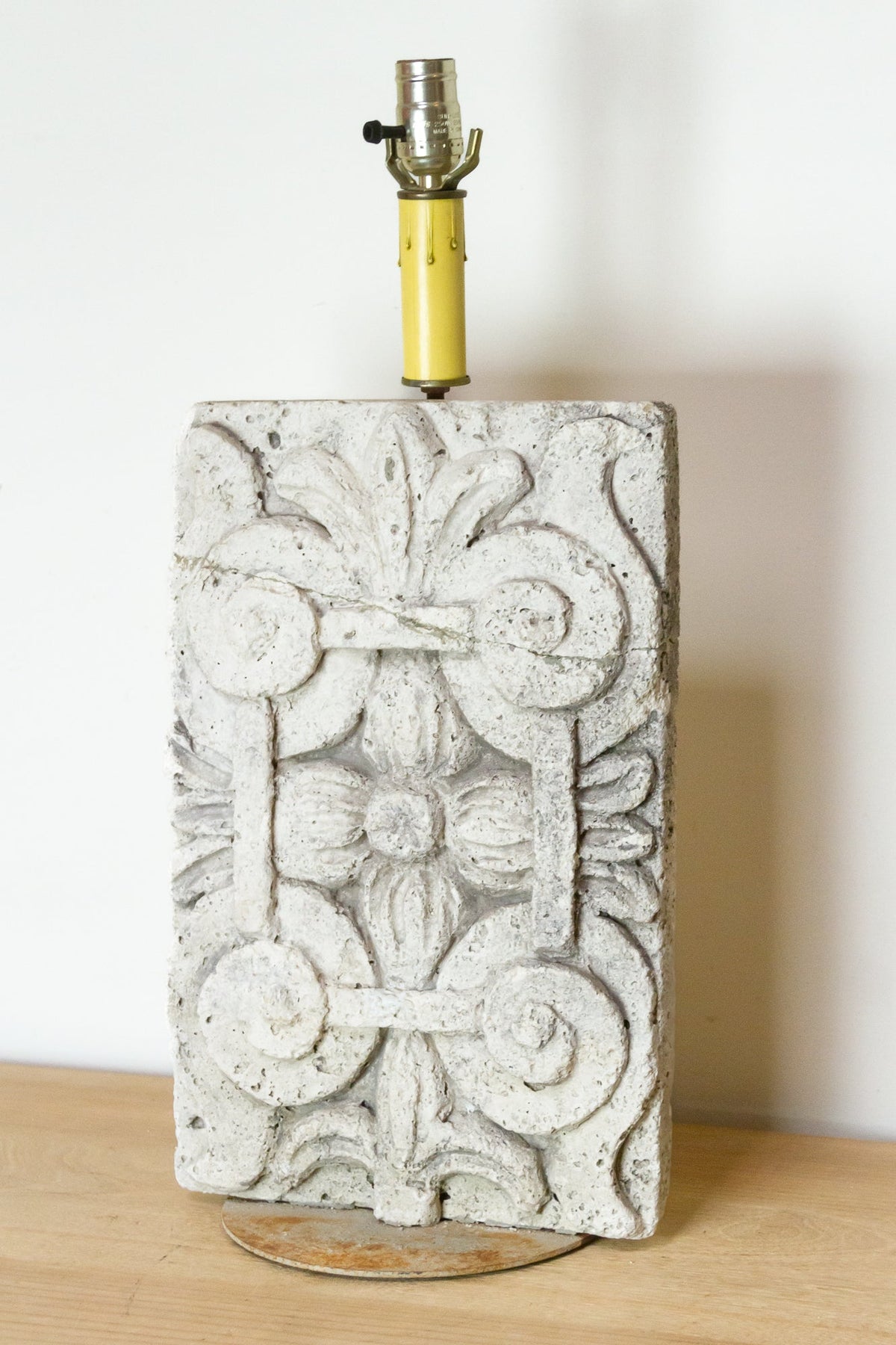 Charming French Cast Stone Architectural Lamp