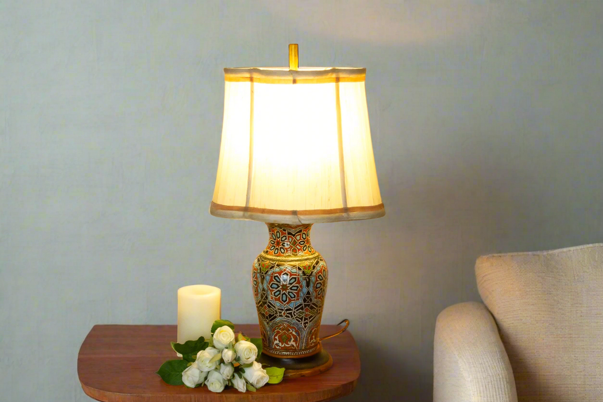 Vintage Marrakech Pottery Lamp