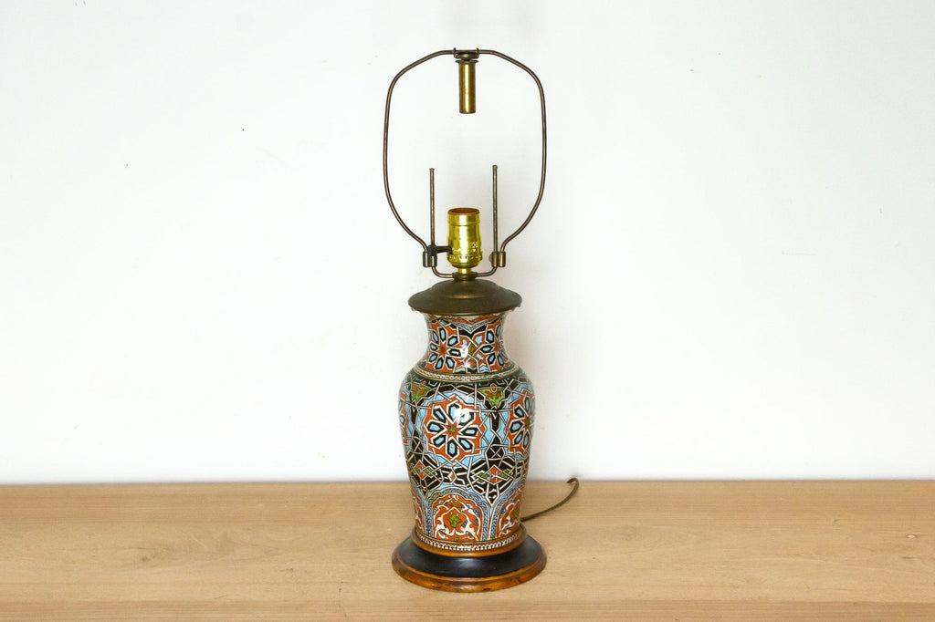 Vintage Marrakech Pottery Lamp