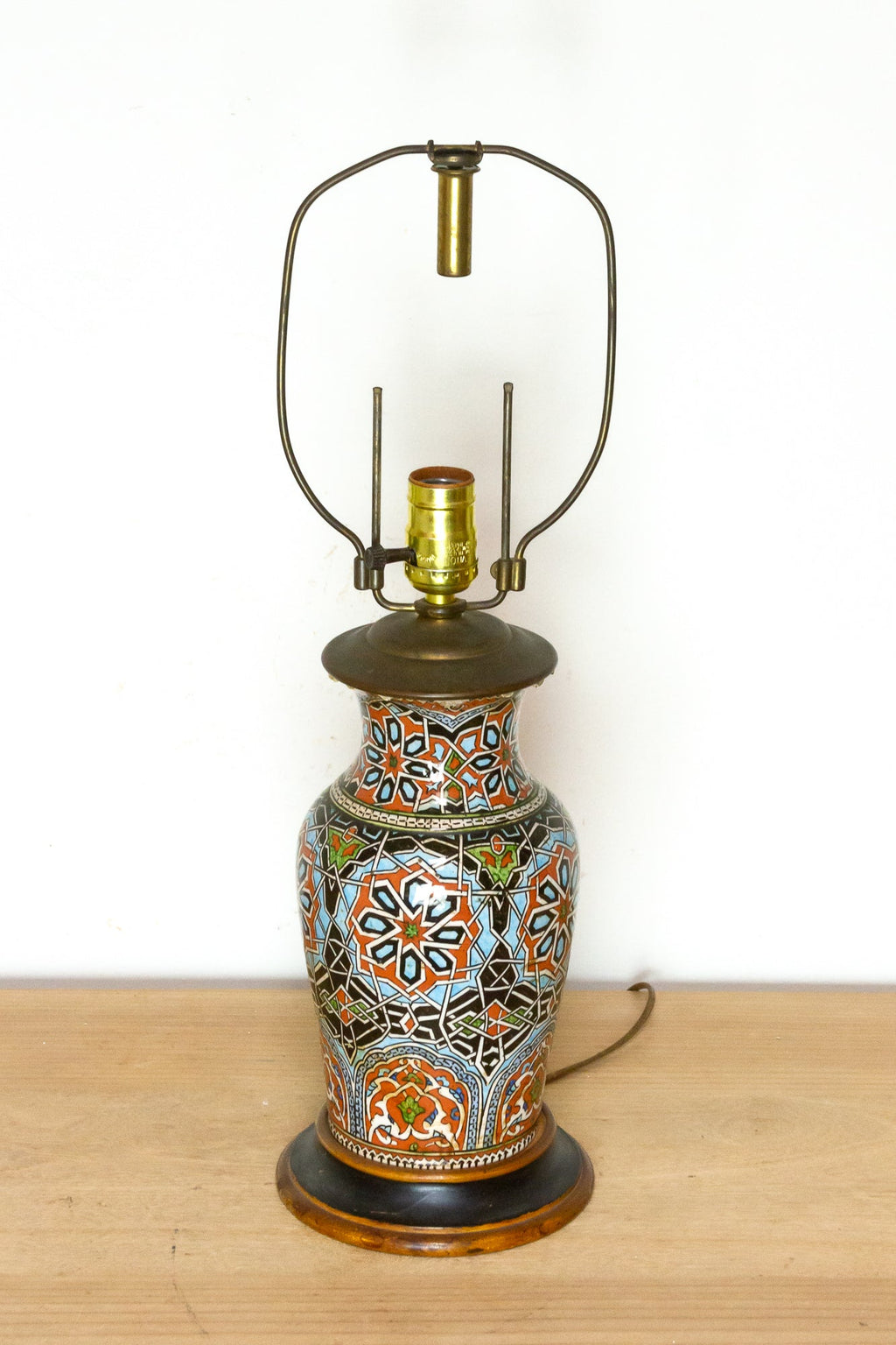 Vintage Marrakech Pottery Lamp