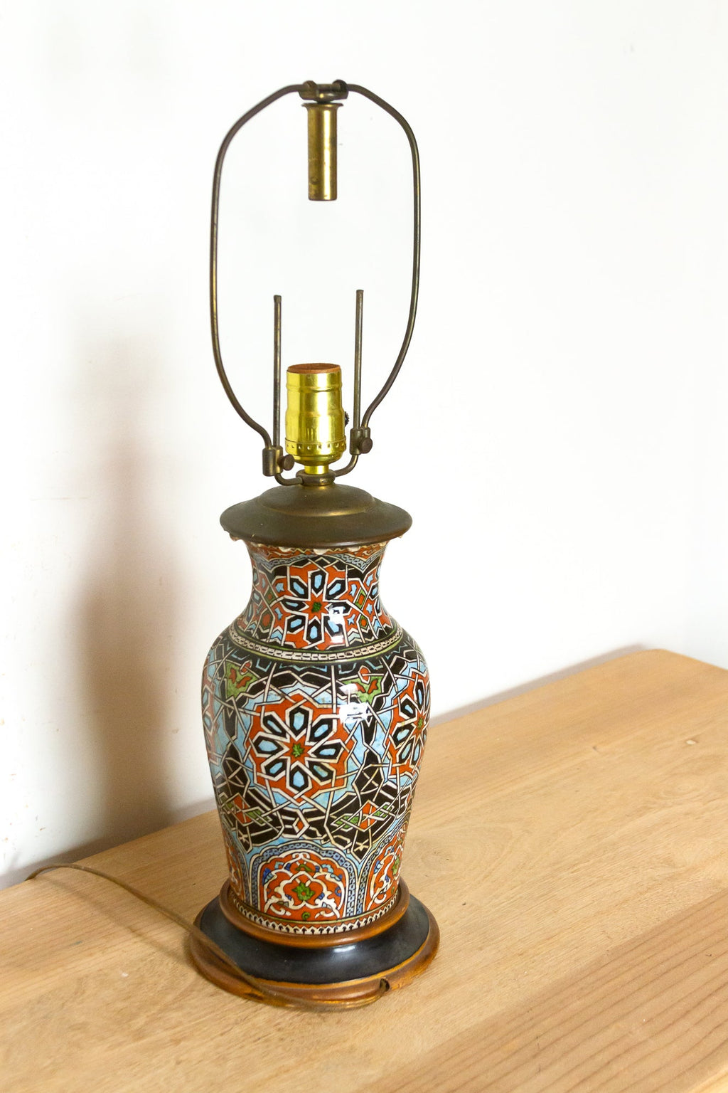Vintage Marrakech Pottery Lamp