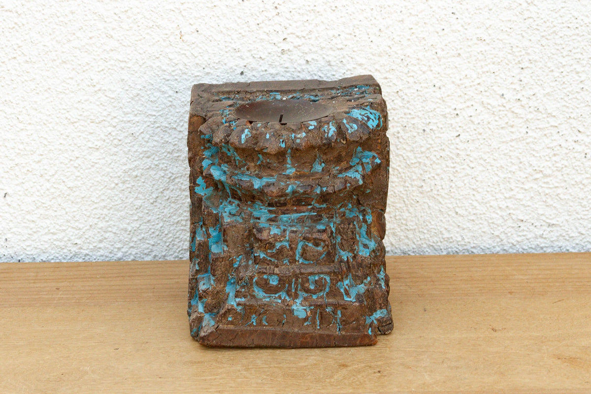 Antique Jodhpur Blue Corbel Candle Holder