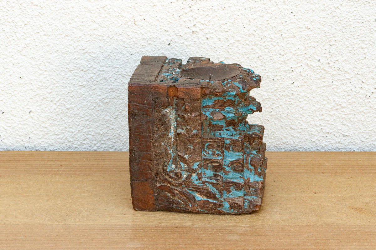 Antique Jodhpur Blue Corbel Candle Holder