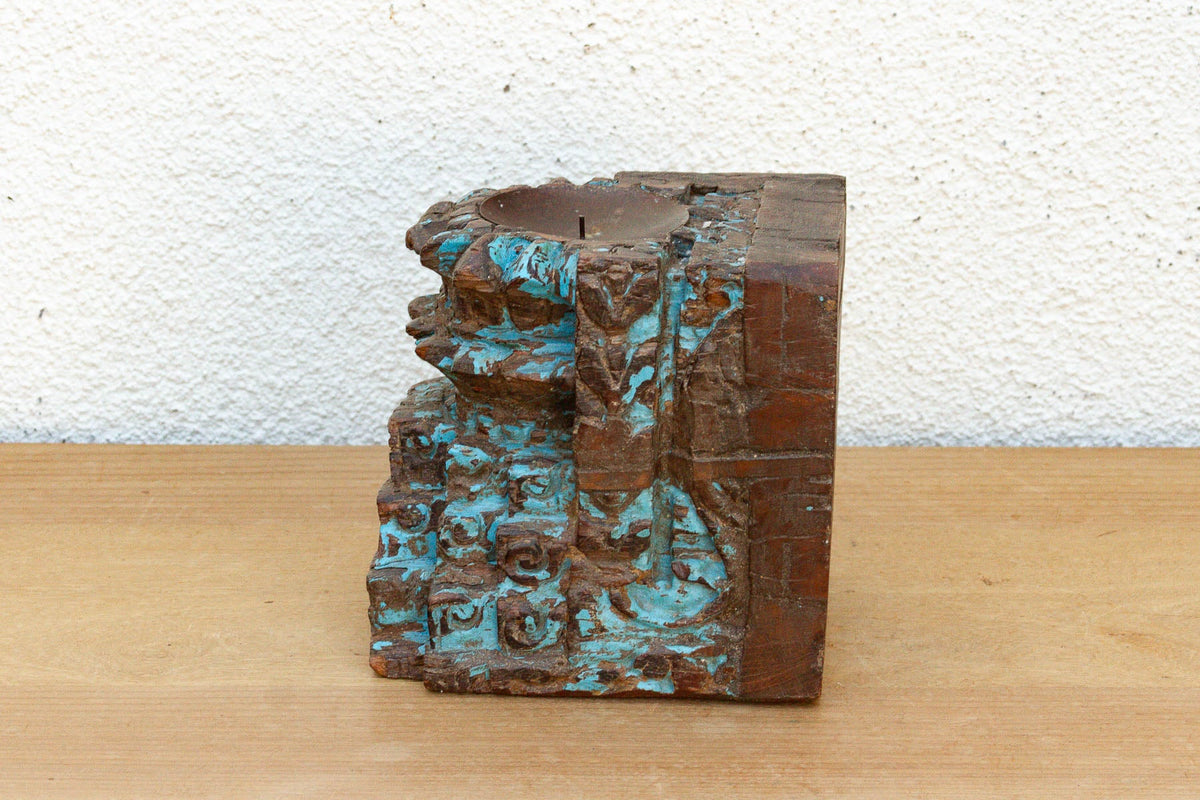 Antique Jodhpur Blue Corbel Candle Holder