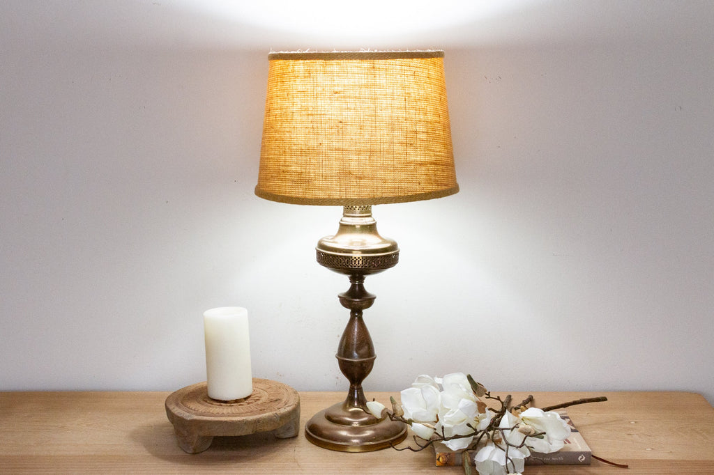 Timeless Antique Brass Lamp w/ Aged Patina