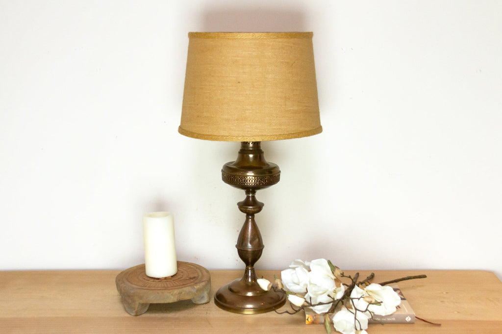 Timeless Antique Brass Lamp w/ Aged Patina