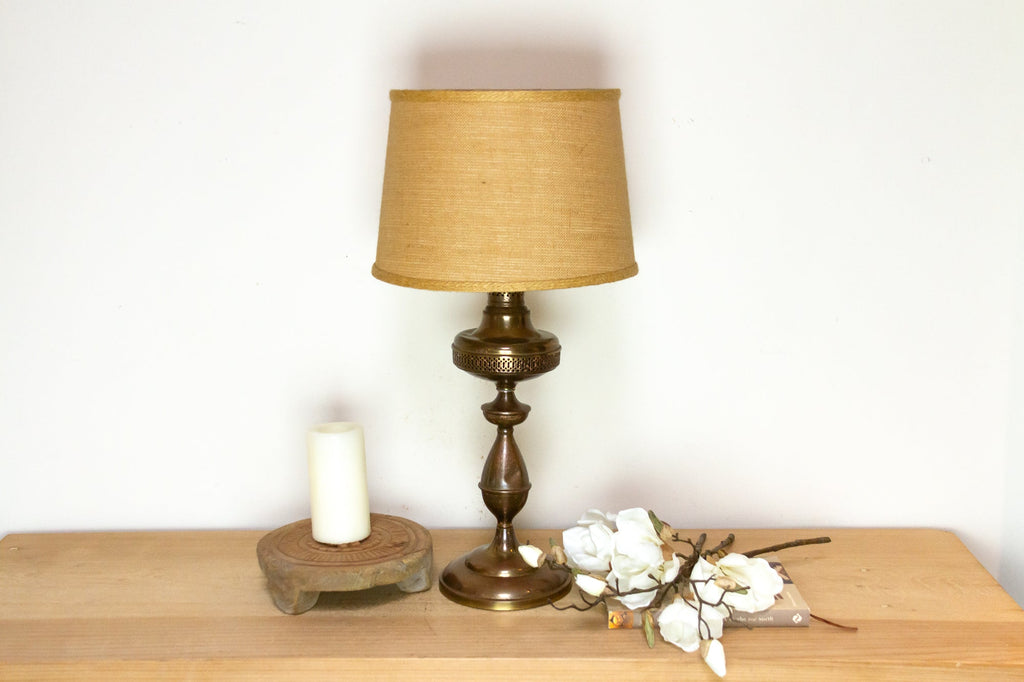 Timeless Antique Brass Lamp w/ Aged Patina