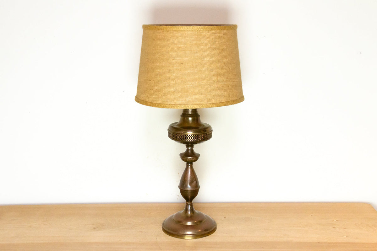 Timeless Antique Brass Lamp w/ Aged Patina