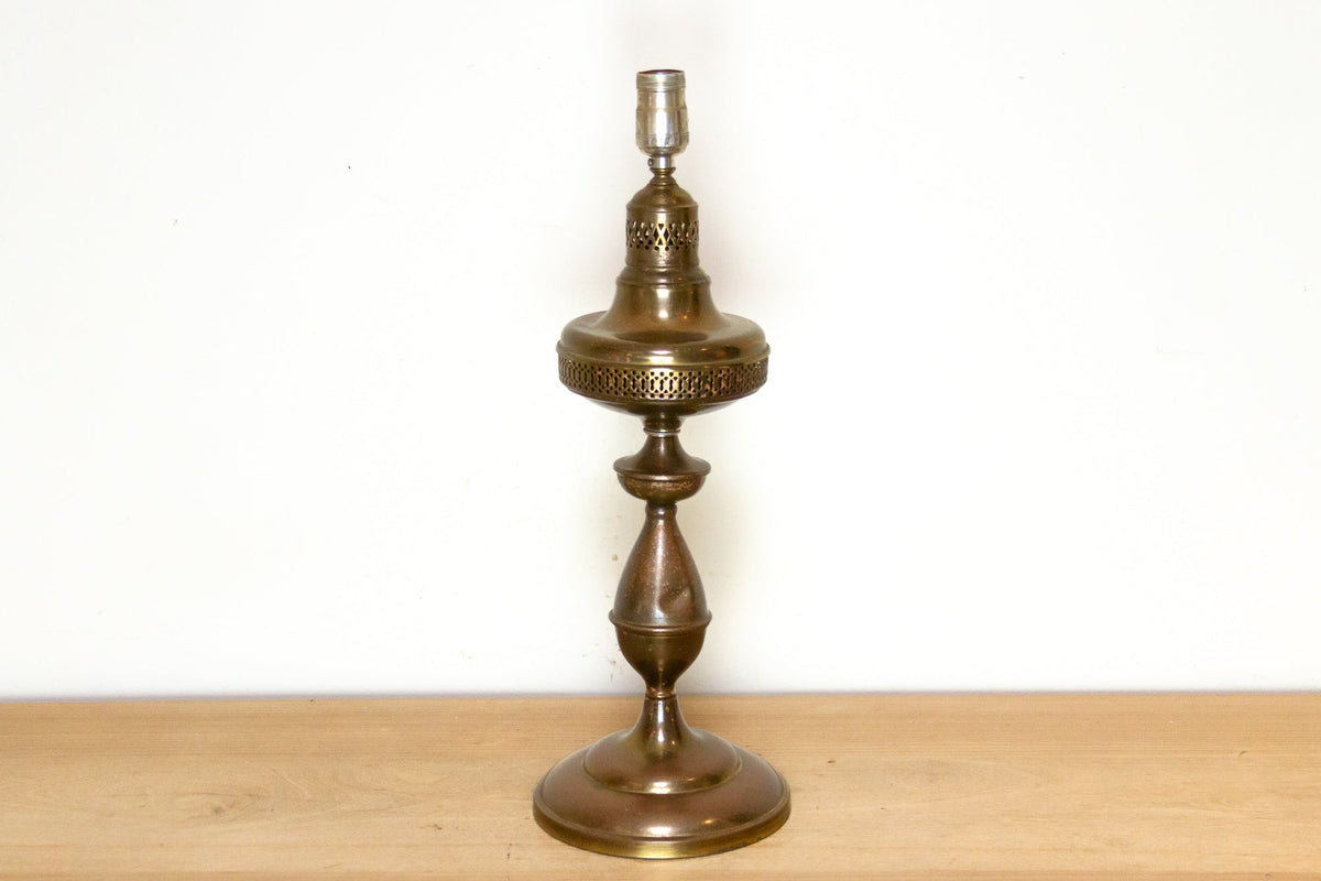 Timeless Antique Brass Lamp w/ Aged Patina