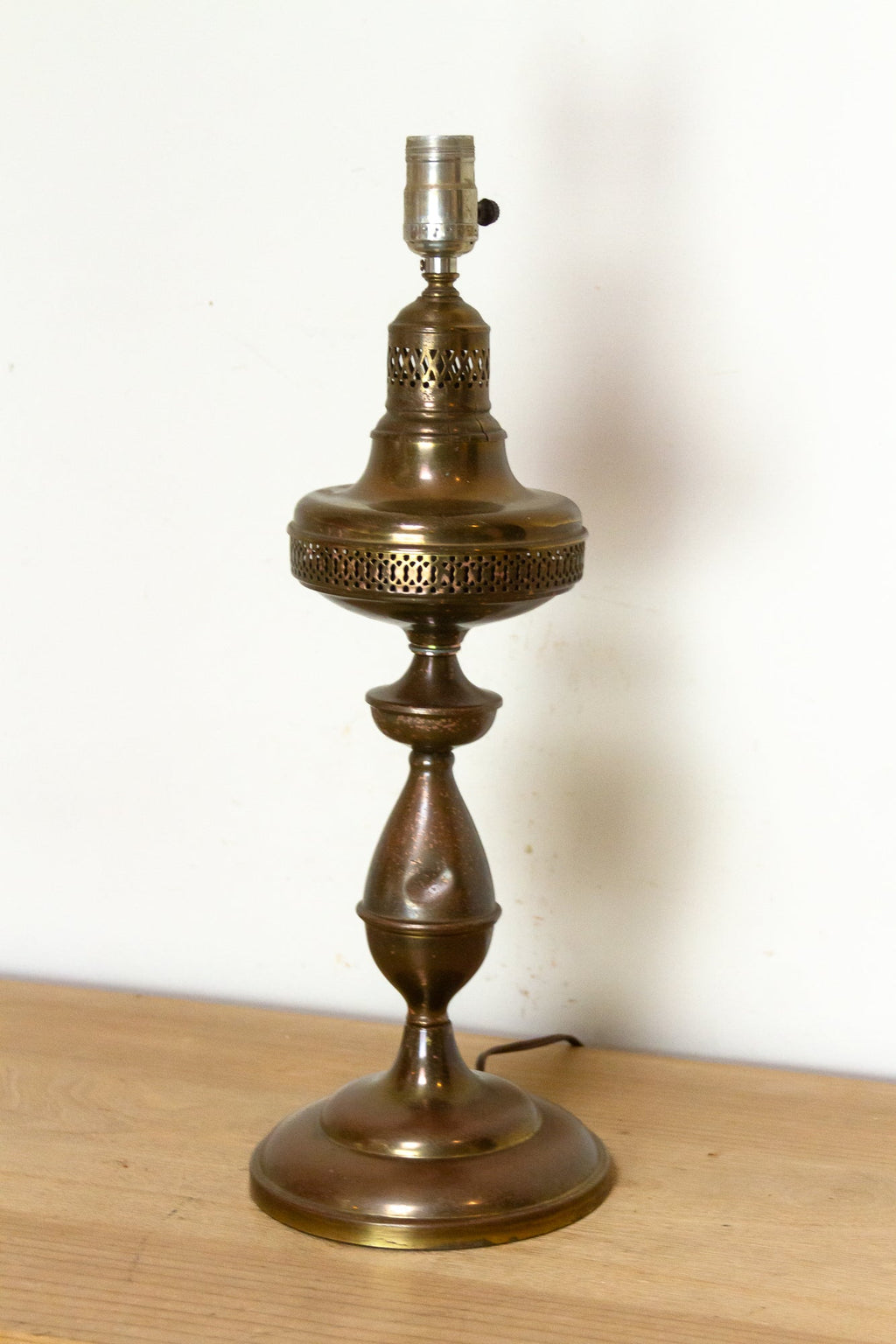 Timeless Antique Brass Lamp w/ Aged Patina