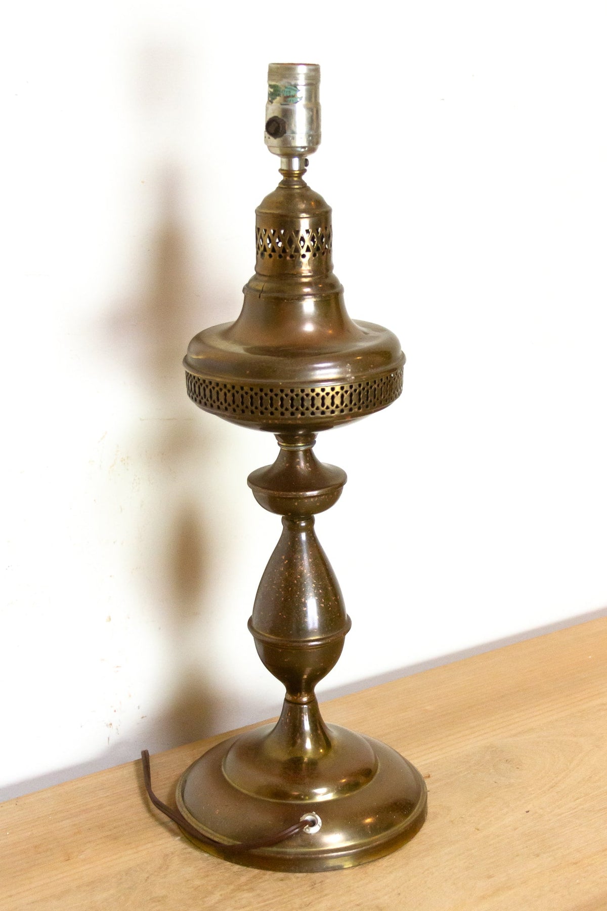 Timeless Antique Brass Lamp w/ Aged Patina