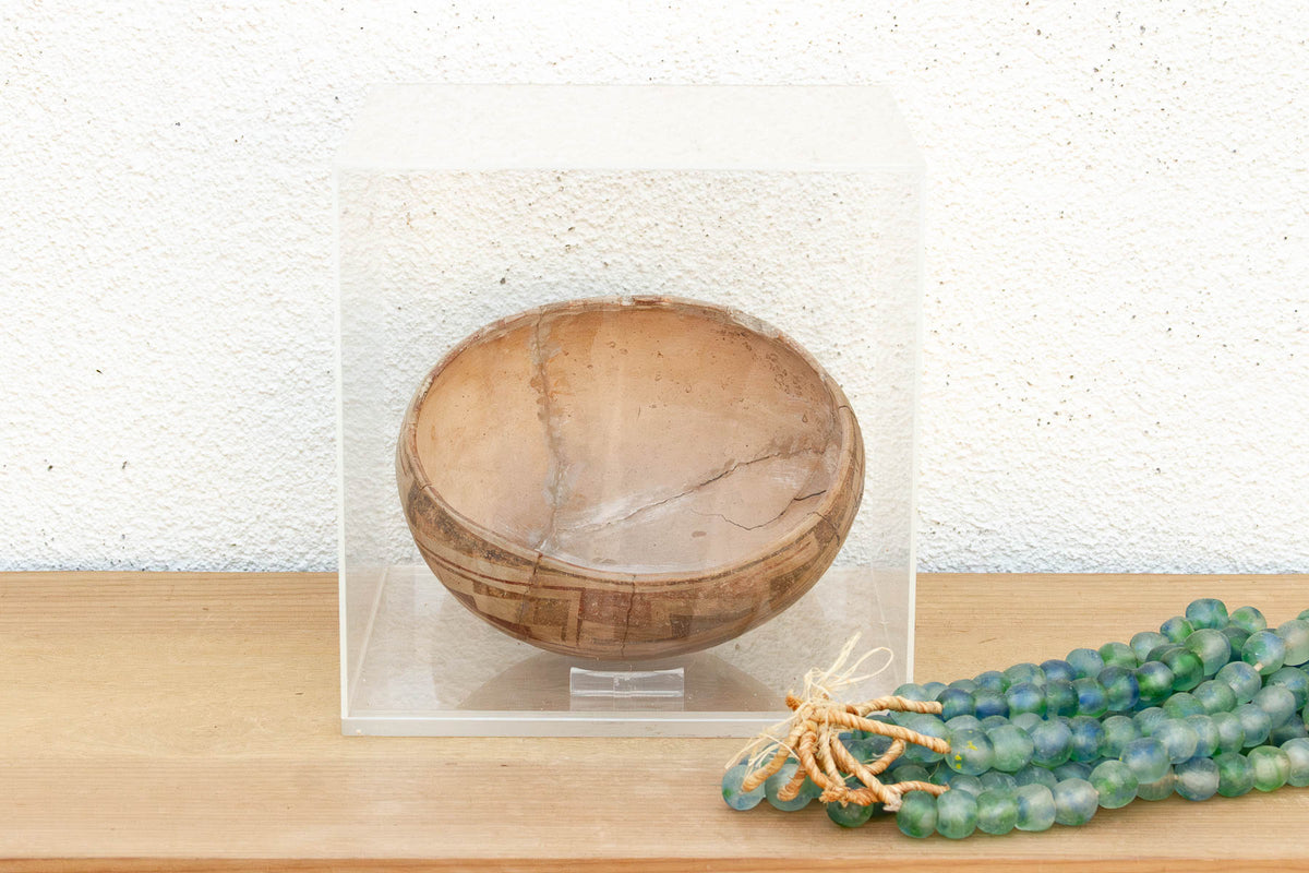 Ancient Pre-Columbian Encased Terracotta Bowl