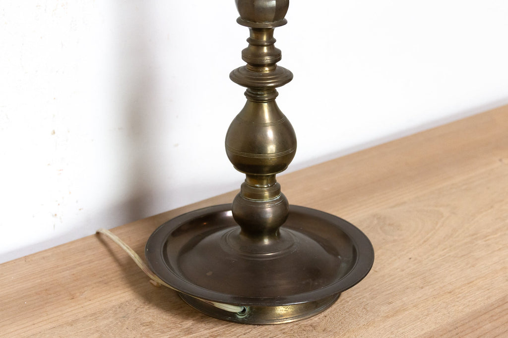 Radiant Antique Turned Brass Lamp