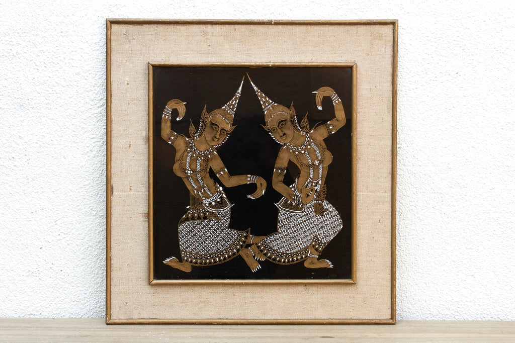 Vintage Framed Thai Dancers