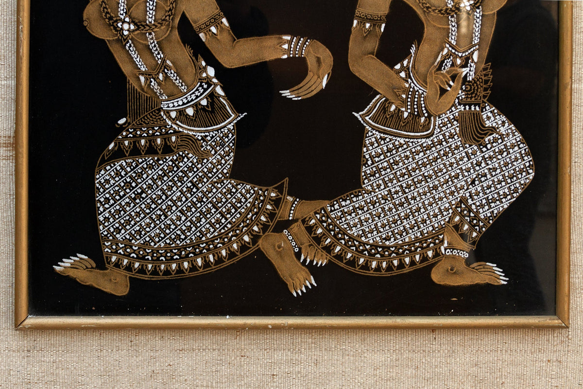 Vintage Framed Thai Dancers
