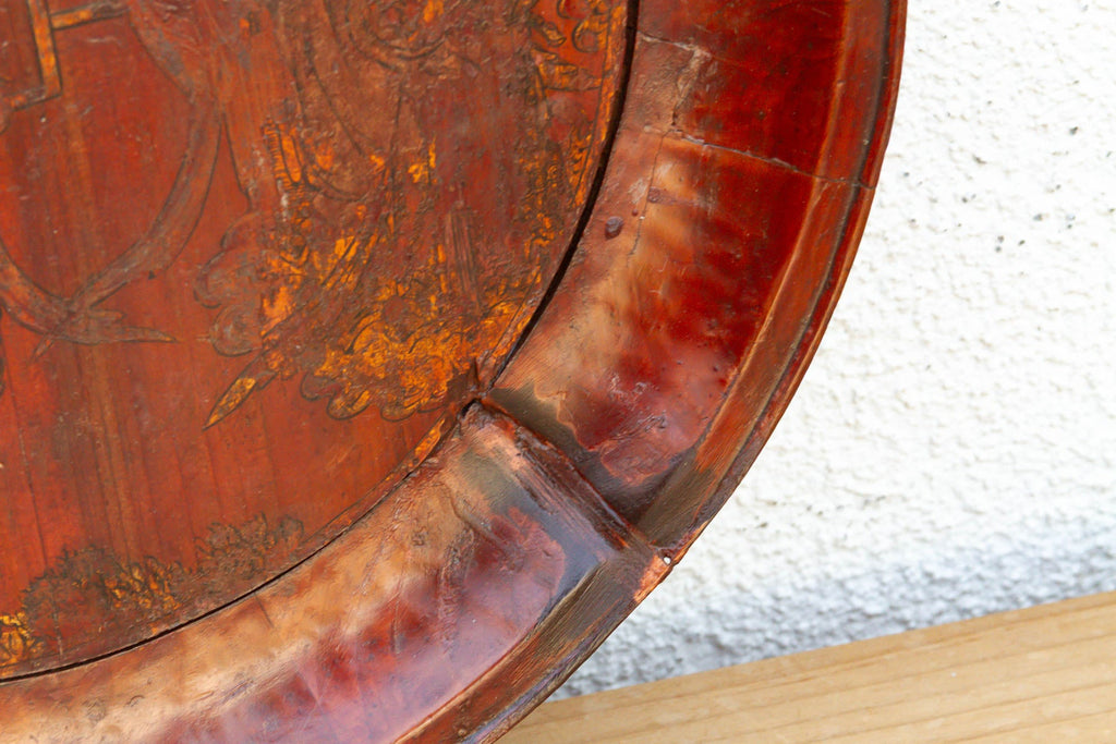 Antique Gilded Wood Offering Tray