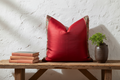 Cherry Festive Silk Euro Pillow Cover