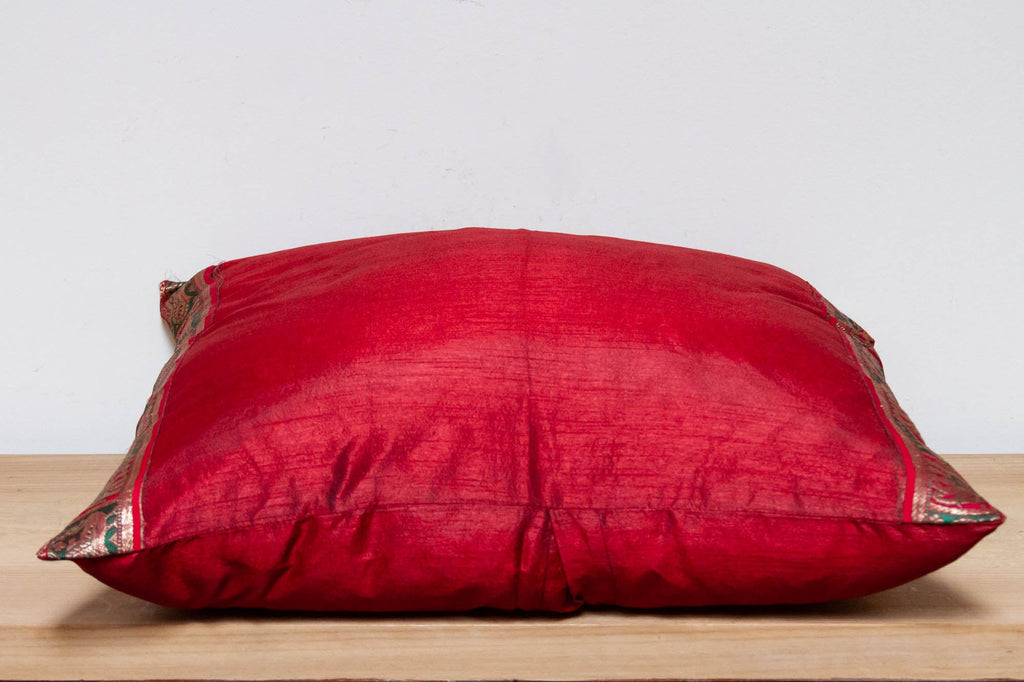 Cherry Festive Silk Euro Pillow Cover