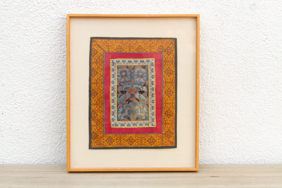 Framed Antique Chinese Rank Badge