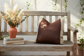 Espresso Festive Silk Euro Pillow Cover