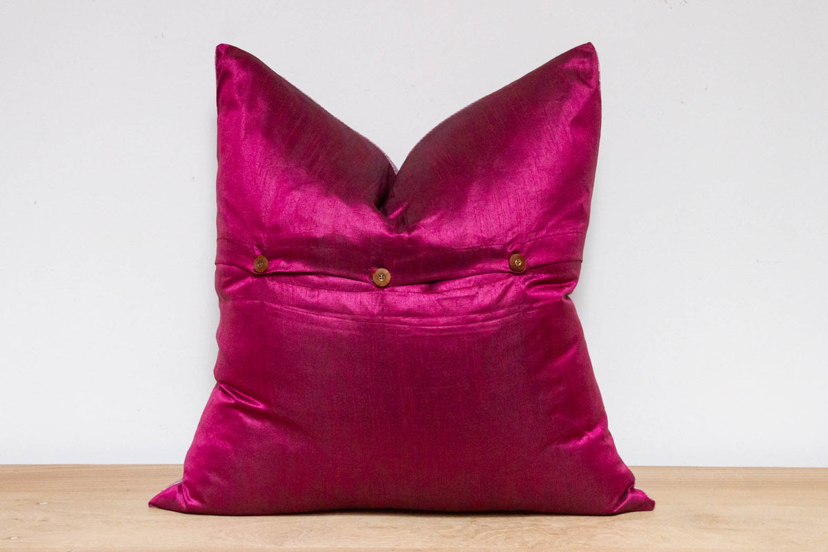 Berry Festive Silk Euro Pillow Cover