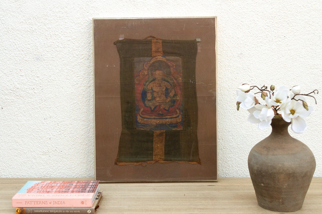 Antique Whispers of Enlightenment Tibetan Thangka