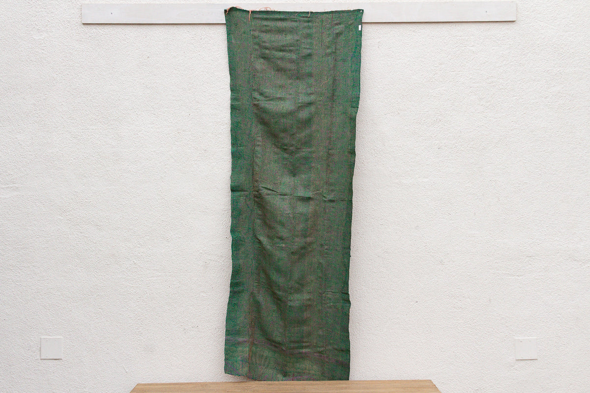 Heirloom Abstract Silk Kantha Reversible Throw