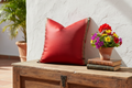 Carmine Festive Silk Euro Pillow Cover