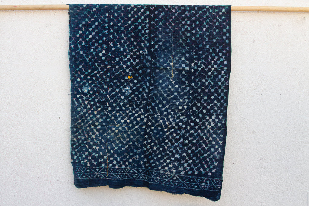 Constellations Indigo Mud Cloth Throw