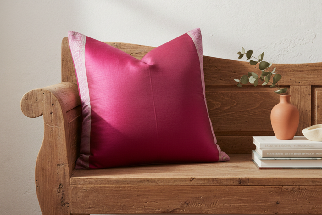Orchid Festive Silk Euro Pillow Cover