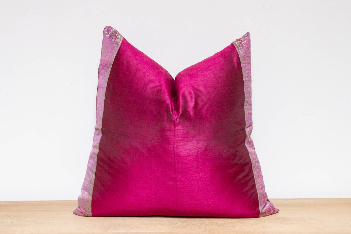 Orchid Festive Silk Euro Pillow Cover