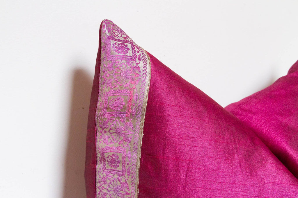 Orchid Festive Silk Euro Pillow Cover