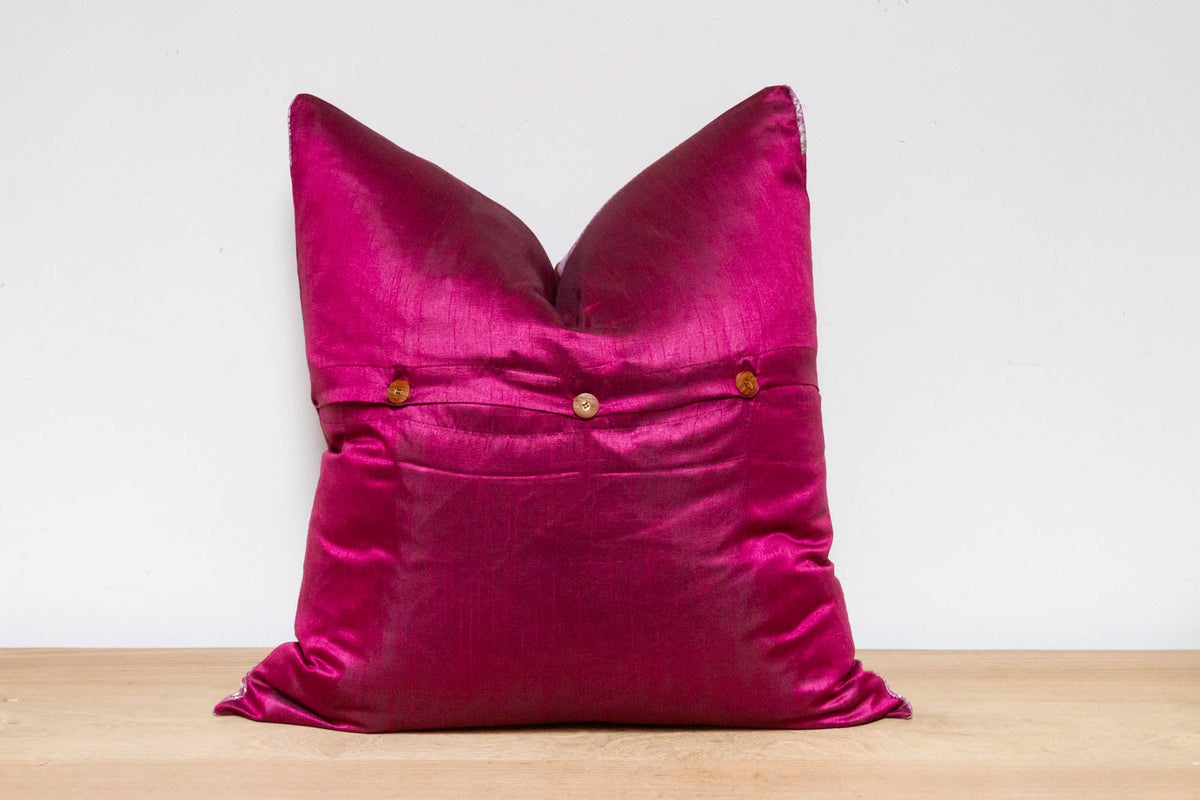 Orchid Festive Silk Euro Pillow Cover