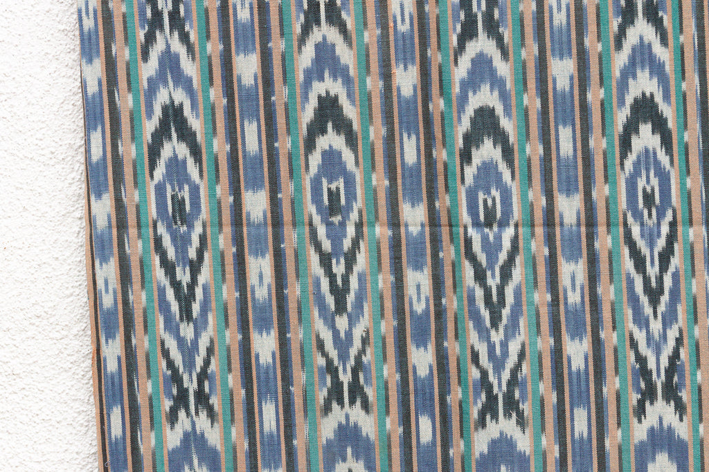 Monumental Cool Blue Ikat Textile